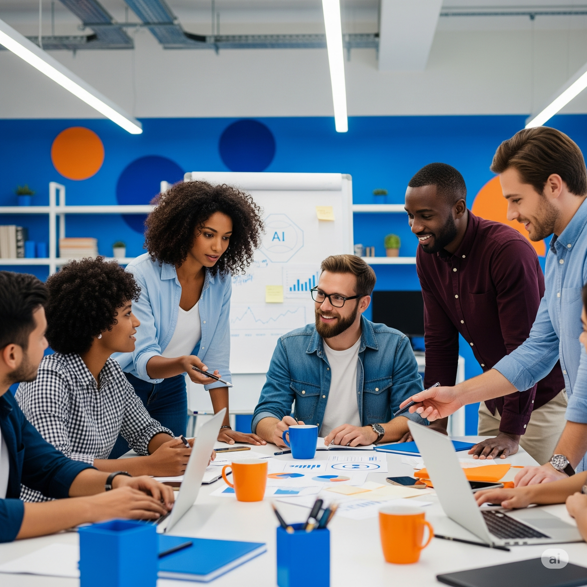 Abstract AI concept illustration for personalized marketing services in Mumbai, India