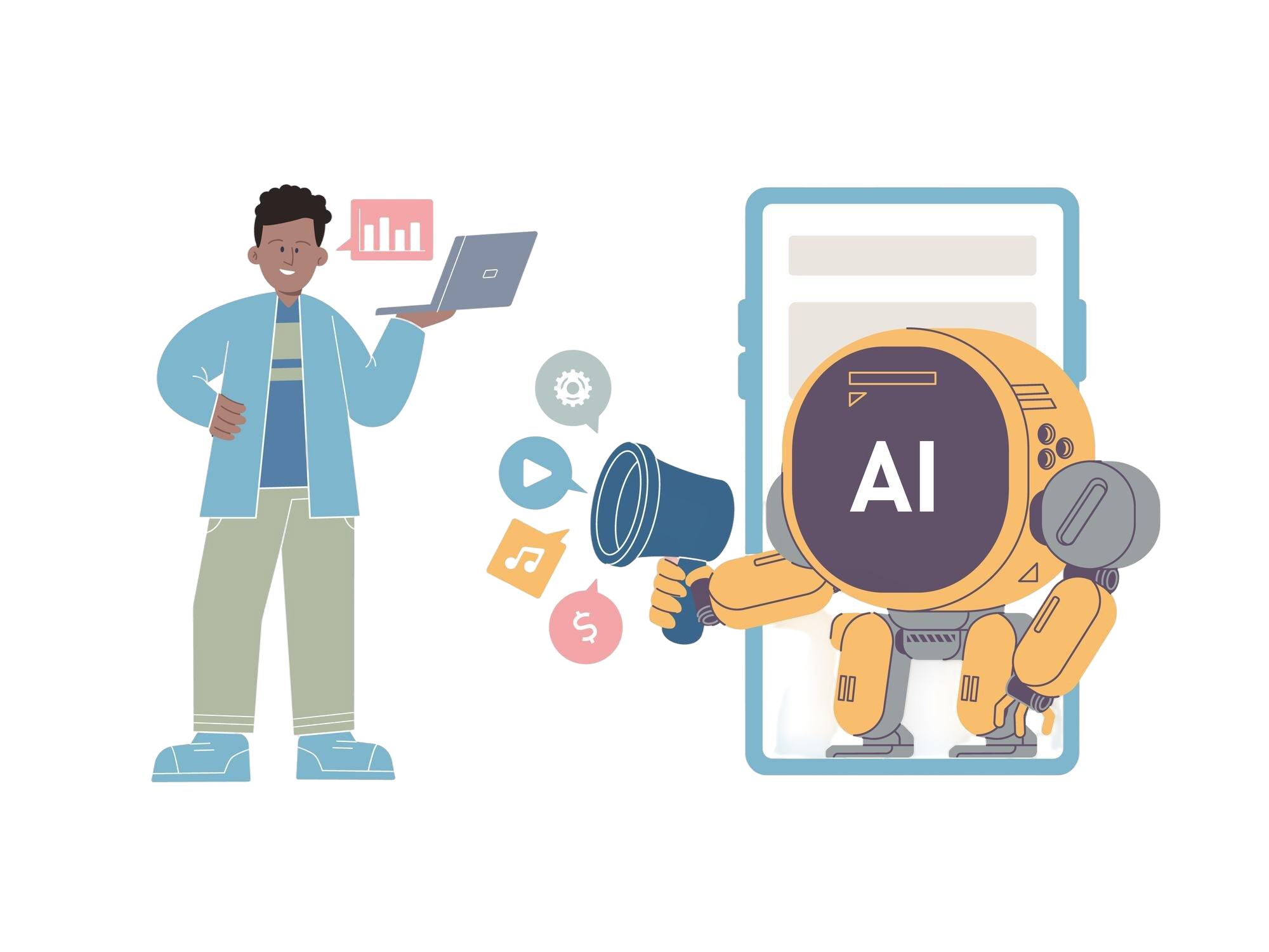 AI and digital technology concept illustration for businesses in Mumbai, India